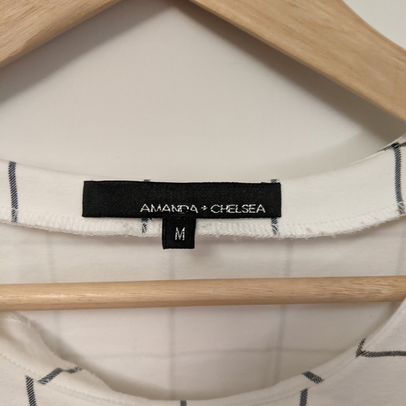 Cream Windowpane Sleeveless Top - Picture 4 of 4